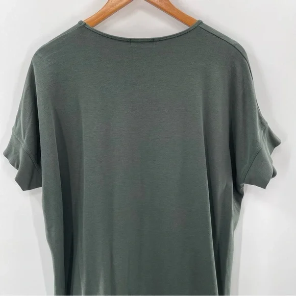 Masai Balsam Green Relaxed Fit Lagenlook Midi Dress Boxy Minimal Boho Size Med - Picture 7 of 13